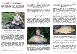 to open - Shefford and District Angling Association Ltd