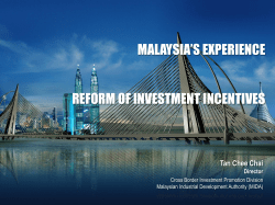 MALAYSIA - The Premier Investment Destination