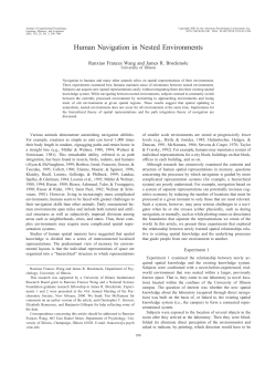 Human Navigation in Nested Environments