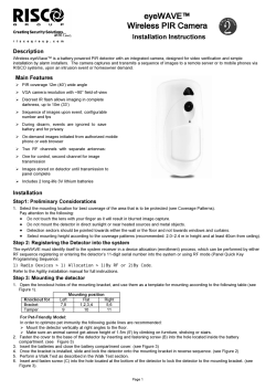 eyeWAVE™ Wireless PIR Camera