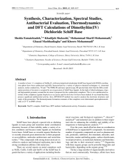 Synthesis, Characterization, Spectral Studies, Antibacterial