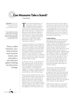 Can Museums Take a Stand? - National Association for Museum