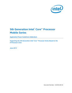 5th Generation Intel&reg; Core&trade; Processor Mobile Series Application