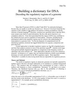 Building a dictionary for DNA --Decoding the regulatory regions of a