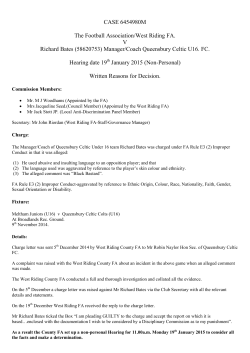 CASE 6454980M The Football Association/West Riding FA. V