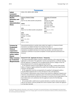 Tennessee - American Dental Association