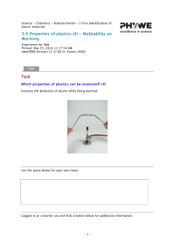 3.4 Properties of plastics (4)