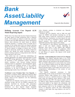 Defining Accurate Core Deposit ALM Model Repricing Inputs