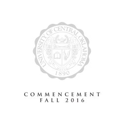 Fall 2016 - UCO - The University of Central Oklahoma