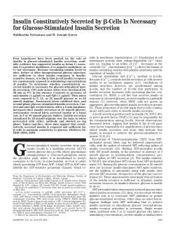 Cells Is Necessary for Glucose-Stimulated Insulin Secretion