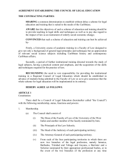 AGREEMENT ESTABLISHING THE COUNCIL OF LEGAL