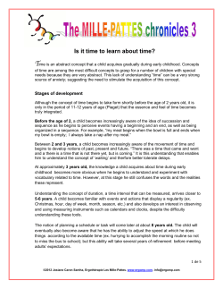 Is it time to learn about time?