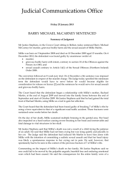 Summary of Judgment - R v Barry Michael McCarney
