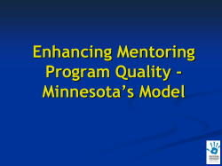 Enhancing Mentoring Program Quality