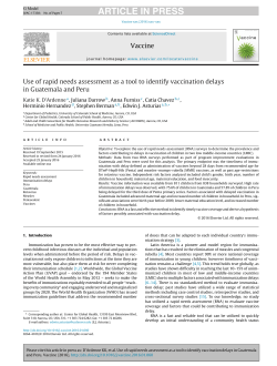 Use of rapid needs assessment as a tool to identify vaccination