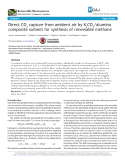 Direct CO2 capture from ambient air by K2CO3/alumina composite