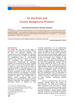 On the Brain and Cosmic Background Photons