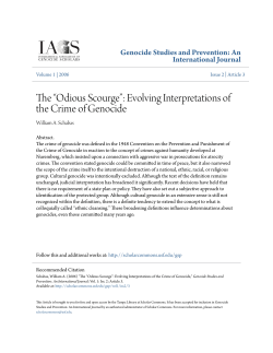 Evolving Interpretations of the Crime of Genocide