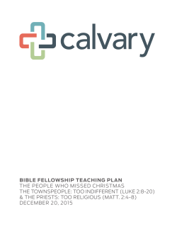 bible fellowship teaching plan the people who missed