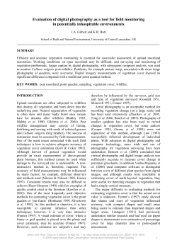 Evaluation of digital photography as a tool for field monitoring