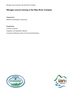 Nitrogen source tracing in the Wye River Complex