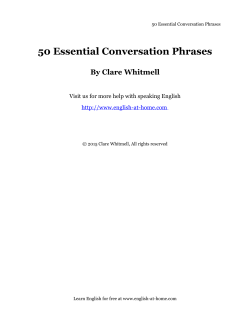 50 Essential Conversation Phrases