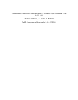 A Methodology to Migrate the Gene Ontology to a Description Logic