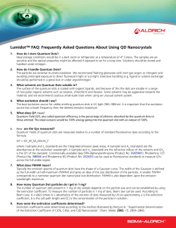 Lumidot&trade; FAQ - Sigma