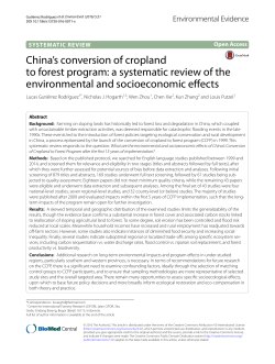 China`s conversion of cropland to forest program: a systematic