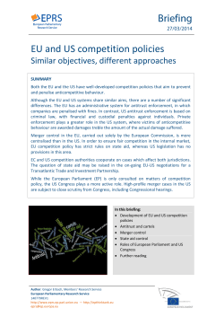 EU and US competition policies - European Parliament