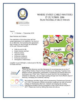 Newsletter 17 October 2016