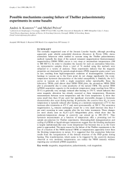 Possible mechanisms causing failure of Thellier palaeointensity