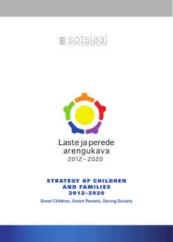 STRATEGY OF CHILDREN AND FAMILIES 2012&ndash;2020