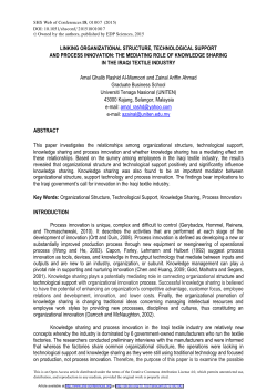 Linking Organizational Structure, Technological Support and