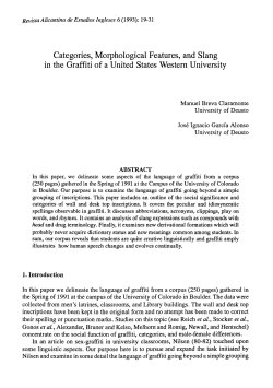 Categories, Morphological Features, and Slang