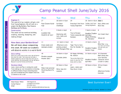Camp Peanut Shell June/July 2016