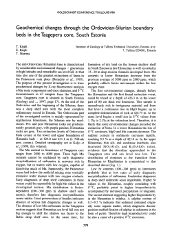 Geochemical changes through the Ordovician