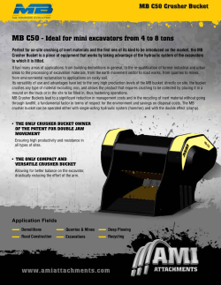 MB C50 - Ideal for mini excavators from 4 to 8 tons