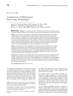 Comparison of Information Processing Technologies