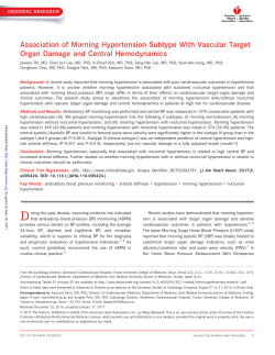 Association of Morning Hypertension Subtype With Vascular Target