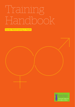 Gender Mainstreaming in Health - The National Women`s Council of