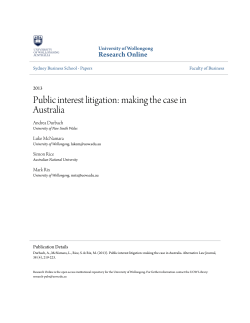 Public interest litigation: making the case in