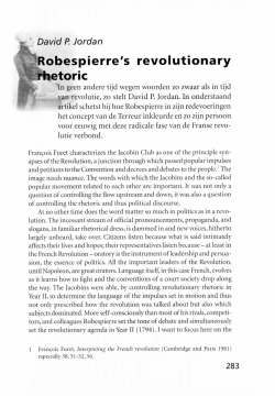 Robespierre`s revolutionary etoric