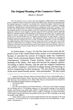 The Original Meaning of the Commerce Clause