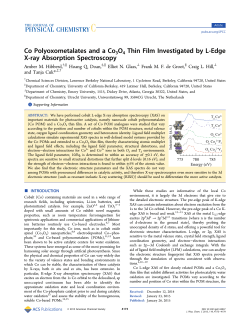 Co Polyoxometalates and a Co3O4 Thin Film Investigated by L