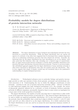 Probability models for degree distributions of protein interaction