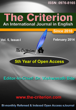 PDF - The Criterion: An International Journal in English