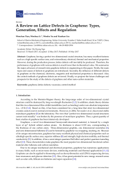 A Review on Lattice Defects in Graphene: Types, Generation, Effects