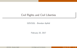 Civil Rights and Civil Liberties