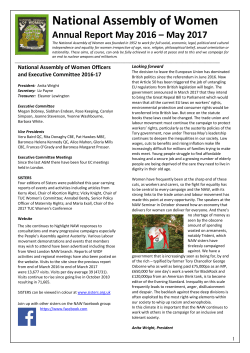 Annual Report - National Assembly of Women